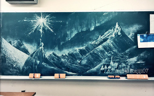 Frozen chalkboard art