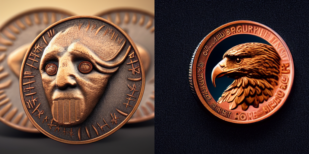 Titanium Dragon Photorealistic image of a copper coin with an a baf9580f 4b7a 4a68 a495 6c426bf8cf6c