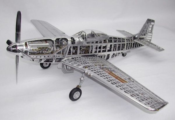 Functional Miniature Fighter Plane Models P 51 D Mustang